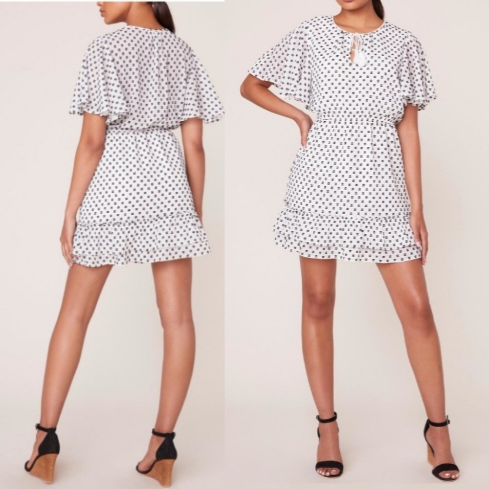 NWT JACK by BB Dakota $78 Wmns XS Black & White We-Dot-You Dress  - Picture 3 of 9